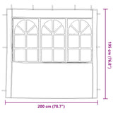 Party Tent Zijwand 2 Pcs