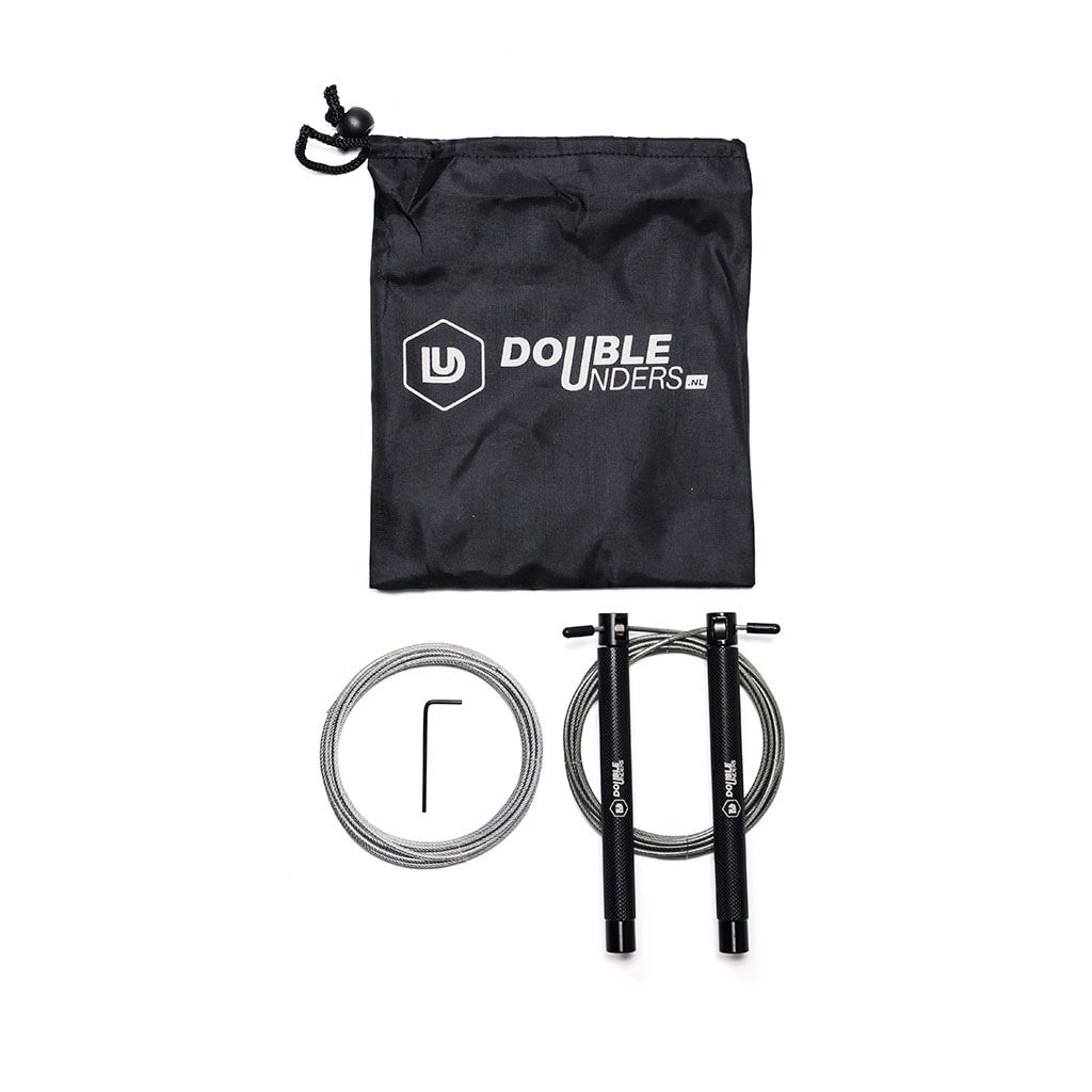 Speed Rope Zwart + Extra Kabel | Doubleunders